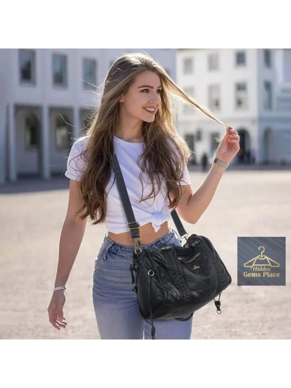 Vegan Leather Hobo Bag Large Tote Shoulder Purse Laptop